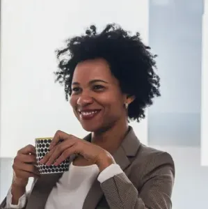 Recruitment Consultant in meeting and smiling